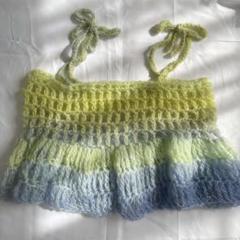 かぎ編み　ハンドメイド　ビスチェ