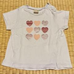 プティマイン ベビー Tシャツ ハート 薄紫 80cm