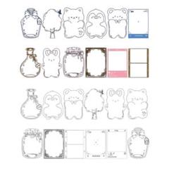 手作り透明ブックマーク 24枚入り 14x10cm 簡単にはがして貼り付け可能