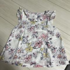 Petit Bateau 花柄フリル袖トップス 104cm