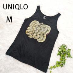 ユニクロ　UNIQLO　SPRZNY　タンクトップ　黒　M　草間彌生　4479
