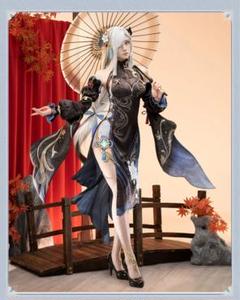 原神 申鶴 コスプレ衣装   靴＋ウィッグ付  猫屋小舗 Amazon.co.jp: 猫屋小舗製 原神 申鶴 コスプレ 衣装、ウィッグ