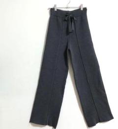 ストレートパンツ　M相当グレー　伸縮性あり　ウエストゴム　a3528