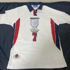 90年代 UMBRO アンブロ イングランド代表 1998 サッカーシャツ