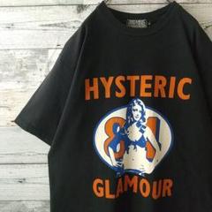 ヒステリックグラマー ヒスガール ビッグプリント Tシャツ L ブラック