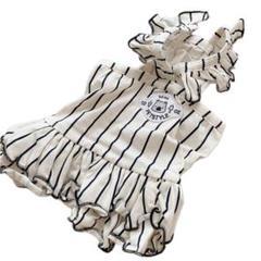 犬服 犬の服ワンピース Lサイズ　白い　ホワイト　夏