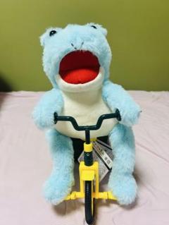 チャリカエル ギミックぬいぐるみ 蛙 自転車 緑 水色 新品未使用 2つセット チャリカエル ギミックぬいぐるみ 蛙 自転車 緑 水色 新品未使用