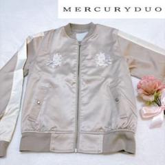 新品✨【定価17600円】MERCURYDUO ピンクベージュ　刺繍　スカジャン 新品✨【定価17600円】MERCURYDUO ピンクベージュ 刺繍