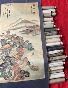 大量掛軸まとめて63本セット 書画 山水 日本画！送料込み！
