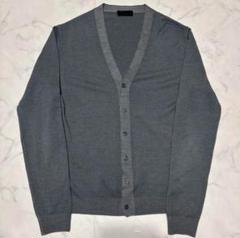PRADA】ヴァージンウールカーディガン NAVY (新同) IT48