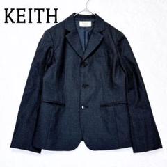 キース テーラードジャケット スリーボタン フォーマル ウール混 オフィス 大人