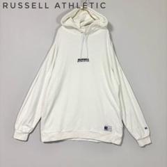 RUSSELL ATHLETIC パーカー ホワイト 大きめ ゆったり