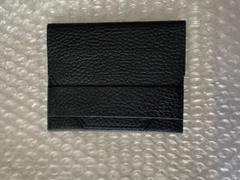 chi.wata/チワタ　スモールウォレット　黒 small wallet 【シボ革/ブラック】※次回再入荷未定 三つ折り財布