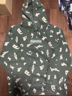 Supreme グリーンカモフラージュ パーカー