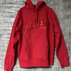 SUPREME シュプリーム FW17 フロントロゴ レッド パーカーのサムネイル