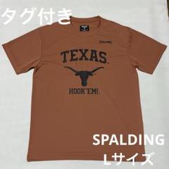 SPALDING スポルディング　TEXAS プリントTシャツ　オレンジ　L