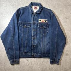 ビンテージ　レア　刺繍　ディズニー　ジャケット ディズニーストア オールド ミッキーフレンズ刺繍 デニム
