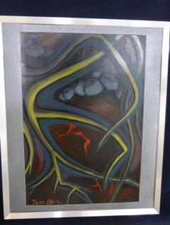 他の人発送×現代アート【抽象画】肉筆油彩画 肉筆 /油彩抽象画 HOLE 21.08 /F30号