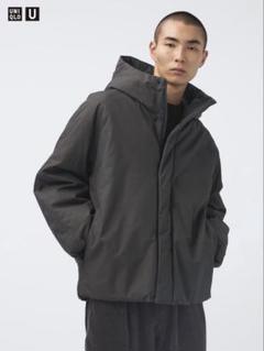 UNIQLOU パフテックボリュームパーカ　Mサイズ ダークグレー パフテックボリュームパーカ｜ユニクロの通販｜&mall（アンド