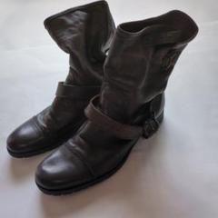 ★送料込★フープディドゥ【3連ベルト ドレープエンジニアブーツ】✰︎26.5cm✰︎ ジーノ ドレープ エンジニア ブーツ ショート ze2468 GY 26.5cm