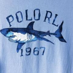 希少 90s ラルフローレン 1967 サメ Tシャツ ライトブルー　JP M