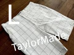 TaylorMade メンズ　ゴルフウエア　チェックストレッチハーフパンツ L