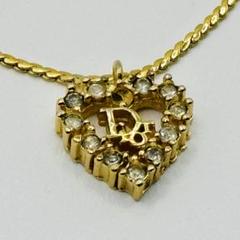 Christian Dior ブレスレット ハート ロゴ ラインストーン
