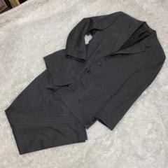 美品*ラルフローレン パンツスーツ上下 ストライプ 大きいサイズ ダークネイビー RALPH LAUREN ラルフローレン ストライプ 2Bスーツ セットアップ