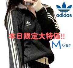 adidas ワッフル　トラックジャケット　3XL ブラック アディカラー ワッフル クラシック トラックトップ ブラック