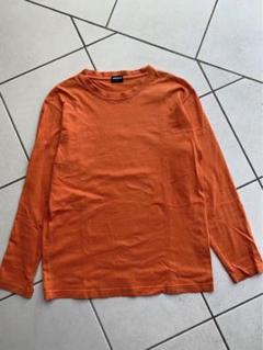 90s OLD UNIQLO 無地ロンＴ 短丈 Y2K オレンジ archive