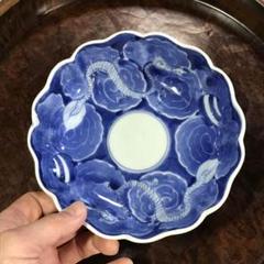 骨董　アンティーク　古伊万里　色絵　梅文様　蕎麦猪口　渦福 古伊万里 染付 網手 渦福 蕎麦猪口 - 生活骨董と古布の
