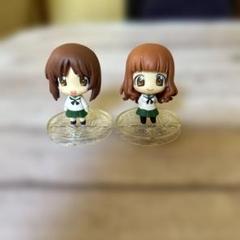 【 2点】カラコレ ガールズ&パンツァー フィギュア　西住みほ・武部沙織のサムネイル