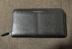 EMPORIO ARMANI ブラックレザー長財布