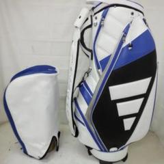 adidas★アディダス★9.5型★良品★スタッフ(WH×BLUE×BK)