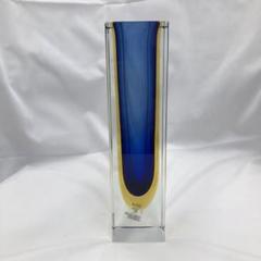 値下MURANO ムラノガラス★約26cm　花瓶　花生 イタリア ミルフィオリ① ☆ムラノガラス ミルフィオリ 花瓶☆イタリア ベネチアンガラス