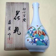 古伊万里　染錦花鳥図花瓶　高さ28.5㎝　東Y6-0410① 古伊万里 染錦花鳥図花瓶 高さ28.5㎝ 東Y6-0410①