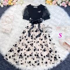 即日発送】刺繍の花咲く♡レースとチュールがふんわり重なる