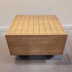 天然木　将棋盤 　脚付き　足つき　へそあり　囲碁　将棋 良品】将棋盤 天然木 脚付き 足つき へそ有り 盤厚17.2cm 重厚