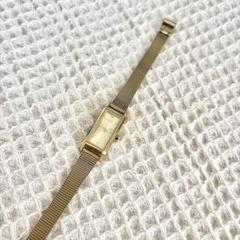 ete ゴールドメッシュバンド　腕時計 ソーラーウォッチ スクエア メッシュベルト（890524-890525