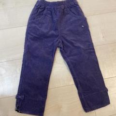 【美品】紫色のドット柄 折り返しパンツ 紫