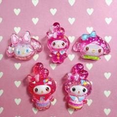 サンリオ マイメロ マイメロディ デコパーツ デコパ 5コセット
