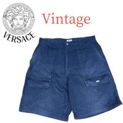 【雰囲気抜群】 Vintage VERSACE 高密度コットンカーゴショーツ