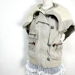 通販 y2k✨️ BURBERRY BLUE LABEL ミリタリー ボア ベスト トップス