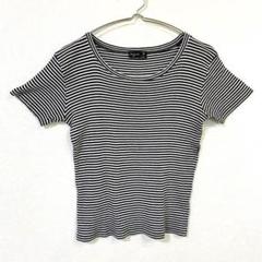 ♪【アニエスベー】Tシャツ 半袖 ボーダー クルーネック 綿100％ 日本製 F