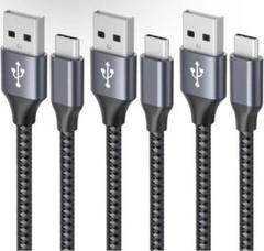 USB Type C ケーブル 1m・1m・2m の3本セット急速充電 グレー