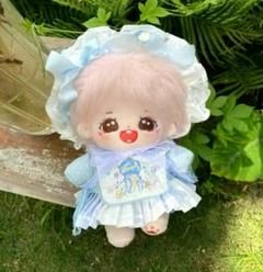 20cm ぬいぐるみ 服 ワンピース 海月 パンツ ブルー 帽子 クラゲ着せ替え