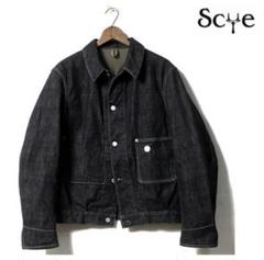 SCYE BASICS,20th ANNIV. BLACK SELVEGE DENIM JACKET