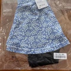スカッツ 女の子 90cm 小花柄 ブルー