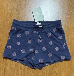 【新品タグ付き★H&M 130cm】ネイビー貝殻刺繍ハーフパンツ ショートパンツ