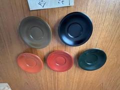 会津塗 白木屋漆器店の小型茶托 5枚セット